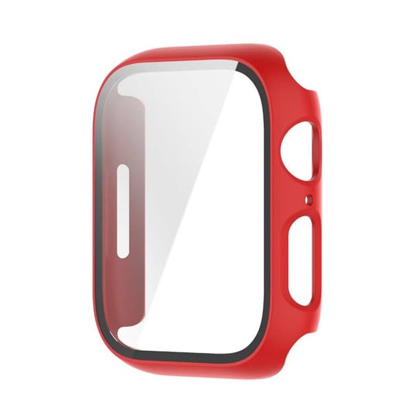 Kansi lasikuorella Apple Watch 7 (41mm) - Punainen