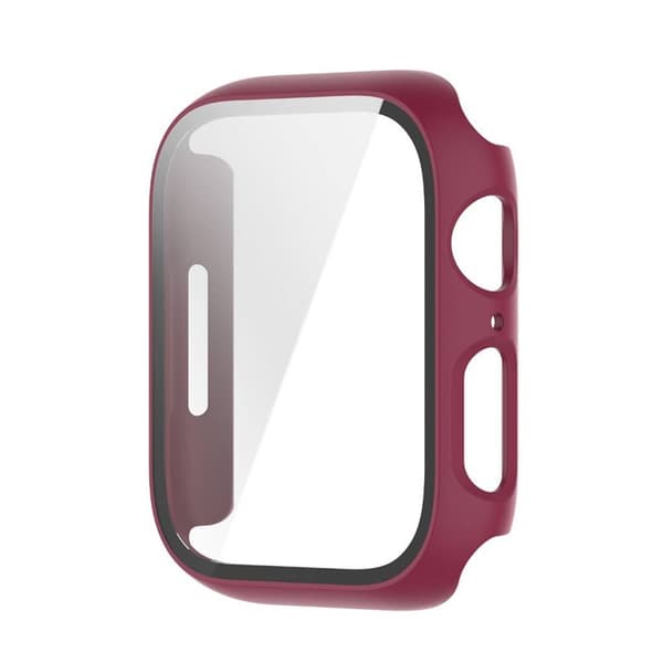 Skal med glasskydd Apple Watch 7 (41mm) - Vinröd