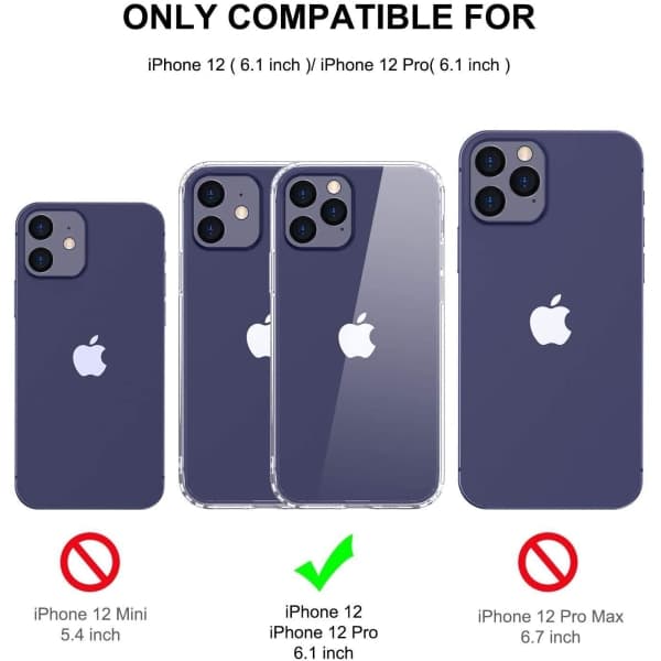 2-pakning iPhone 12/12 Pro herdet omfattende skjermbeskytter
