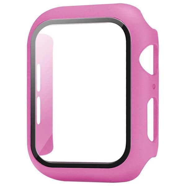 Heltäckande Skal till Apple Watch 1/2/3 Härdat glas 38mm CERISE