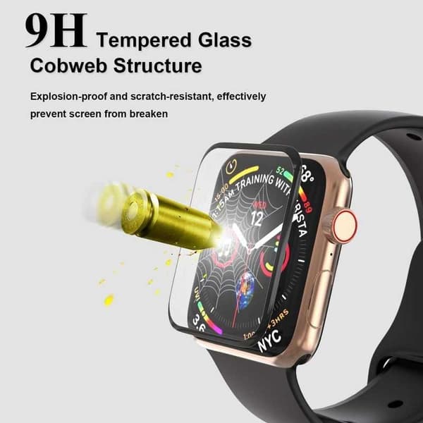 2-PACK Apple Watch Series 7 41 mm FullFrame 3D joustava lasi 0,26 mm 7H