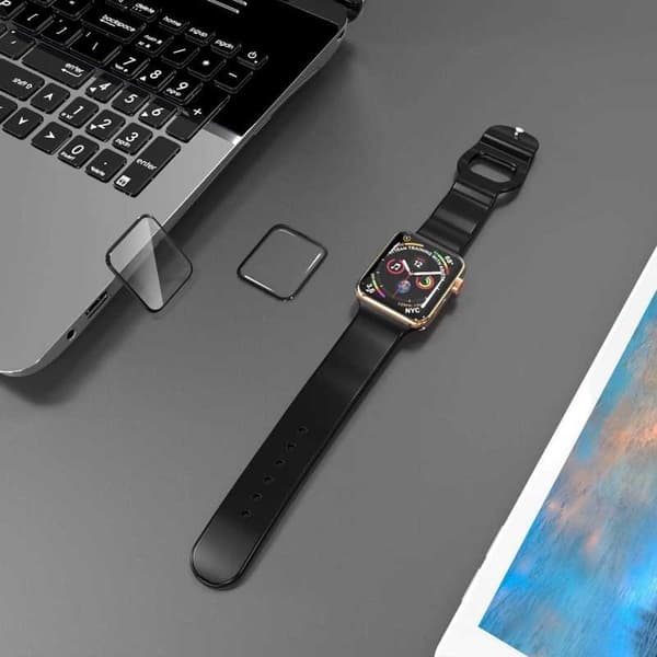 2-PACK Apple Watch Series 7 41 mm FullFrame 3D joustava lasi 0,26 mm 7H