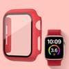 Heltäckande Skal till Apple Watch 5/6/SE Härdat glas 44mm RÖD