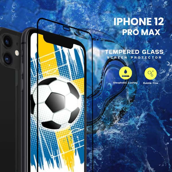 12 Pro Max - Härdat Glas 9H - Super Kvalitet 3D Skärmskydd