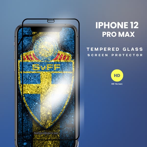 12 Pro Max - Härdat Glas 9H - Super Kvalitet 3D Skärmskydd