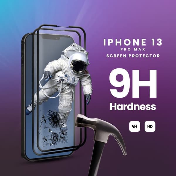 2-Pack iPhone 13 Pro Max - Härdat Glas 9H - Super Kvalitet 3D Skärmskydd