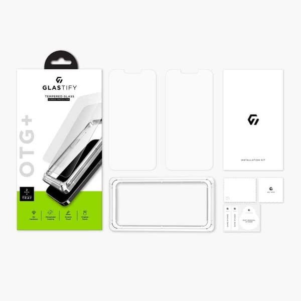 2-PACK iPhone 13 / 13 Pro hærdet glas 0,26 mm 2,5D 9H med installationsramme