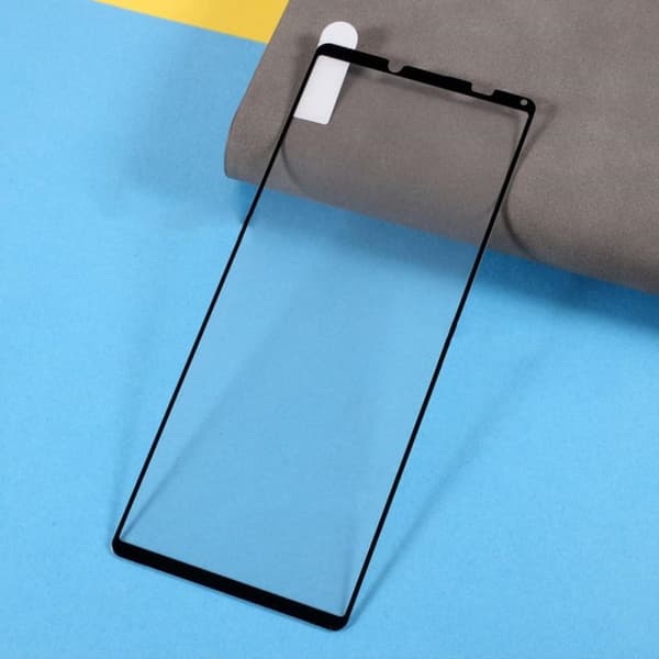 Skärmskydd Sony Xperia 10 III - Härdat Glas Svart (miljö)