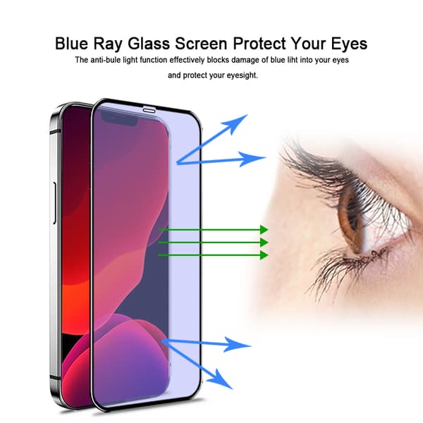 Anti-blå- iPhone 7/8/SE 2020/SE2022 hærdet glas 9H skærmbeskytter  (4,7 tommer) -3-PACK