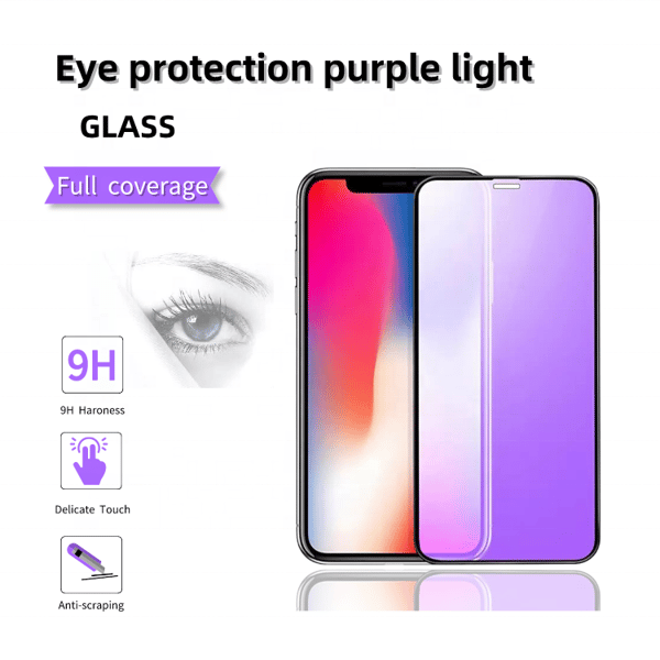 Anti-blå- iPhone 7/8/SE 2020/SE2022 hærdet glas 9H skærmbeskytter  (4,7 tommer) -3-PACK