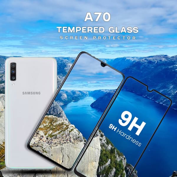 Samsung Galaxy A70 - Härdat Glas 9H – Super Kvalitet 3D Skärmskydd