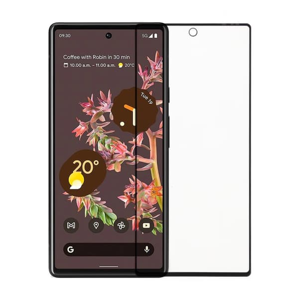 Skärmskydd Google Pixel 6 - 3D Härdat Glas Svart (miljö)