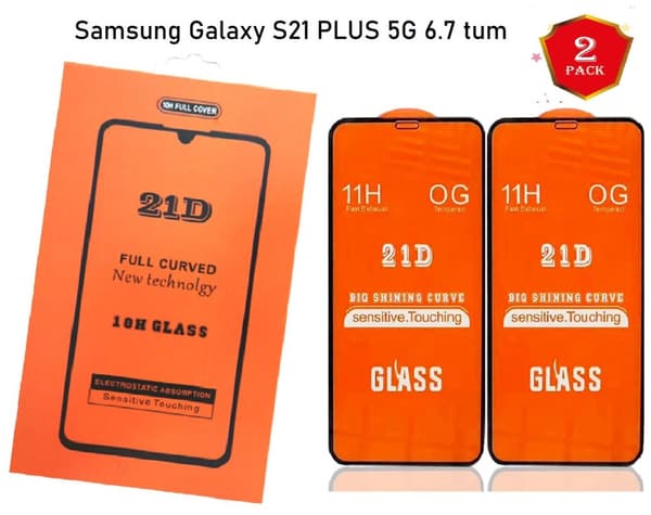 2-Pack-  Samsung Galaxy S20+/S21 PLUS/ S30 PLUS/A70 5G 6.7- 21D Skärmskydd, Härdat Glas