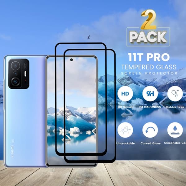 2-Pack Xiaomi 11T 5G - Härdat Glas 9H - Super Kvalitet 3D Skärmskydd