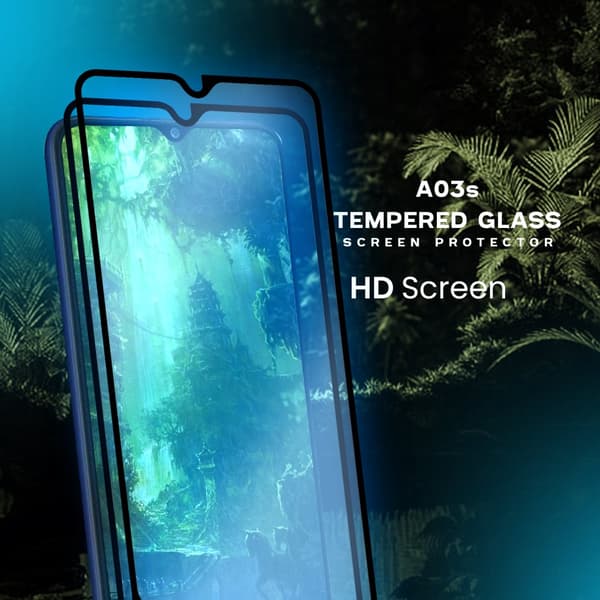 2-Pack Samsung Galaxy A03s - Härdat Glas 9H - Super Kvalitet 3D Skärmskydd