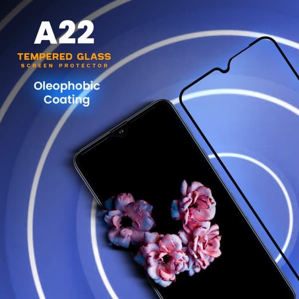 Samsung Galaxy A22 - Härdat Glas 9H - Super Kvalitet 3D Skärmskydd