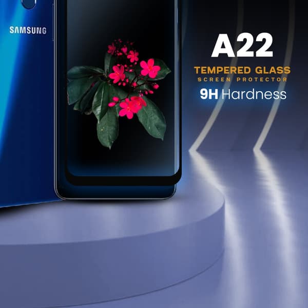 Samsung Galaxy A22 - Härdat Glas 9H - Super Kvalitet 3D Skärmskydd