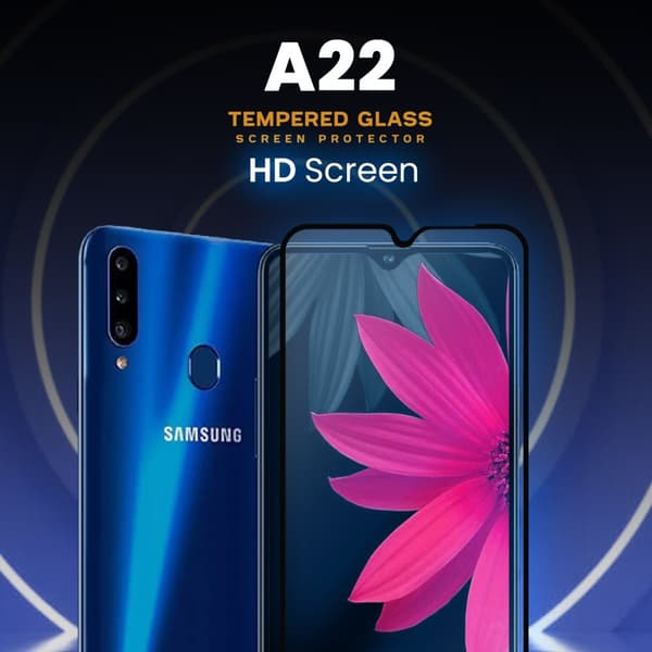 Samsung Galaxy A22 - Härdat Glas 9H - Super Kvalitet 3D Skärmskydd