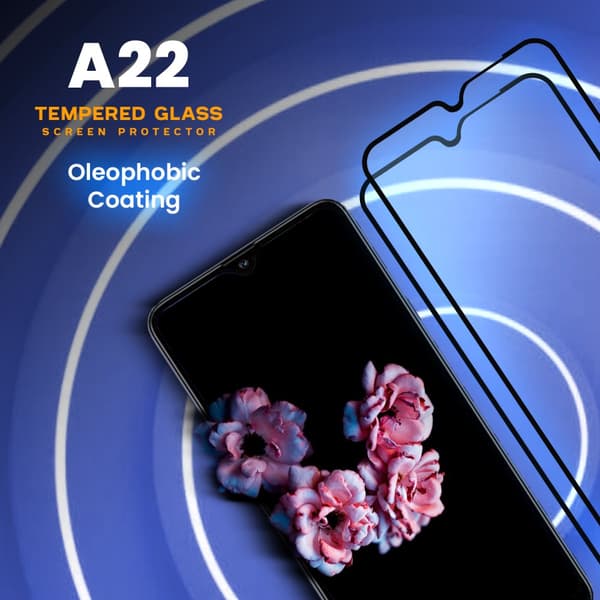 2-Pack Samsung Galaxy A22 - Härdat Glas 9H - Super Kvalitet 3D Skärmskydd