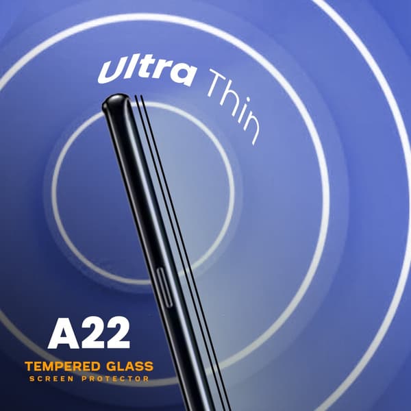 2-Pack Samsung Galaxy A22 - Härdat Glas 9H - Super Kvalitet 3D Skärmskydd