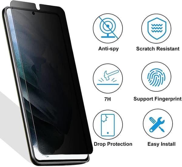 2 PACK- Samsung Galaxy S21 5G -Sekretess Skärmskydd / ,Privacy Screen Protector