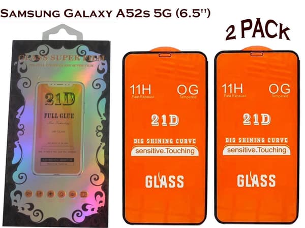 2-PAK- 21D skærmbeskytter Samsung Galaxy A52 5G (6,5"), hærdet glas