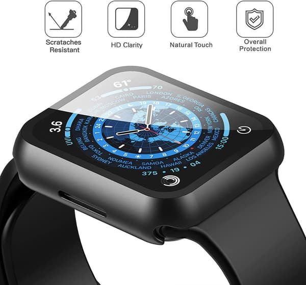 Apple watch series 7/8/9 - 45mm : Shell med skærmbeskytter