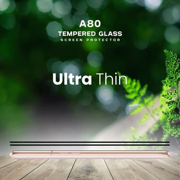 2-Pack Samsung Galaxy A80 - Härdat Glas 9H - Super Kvalitet 3D Skärmskydd