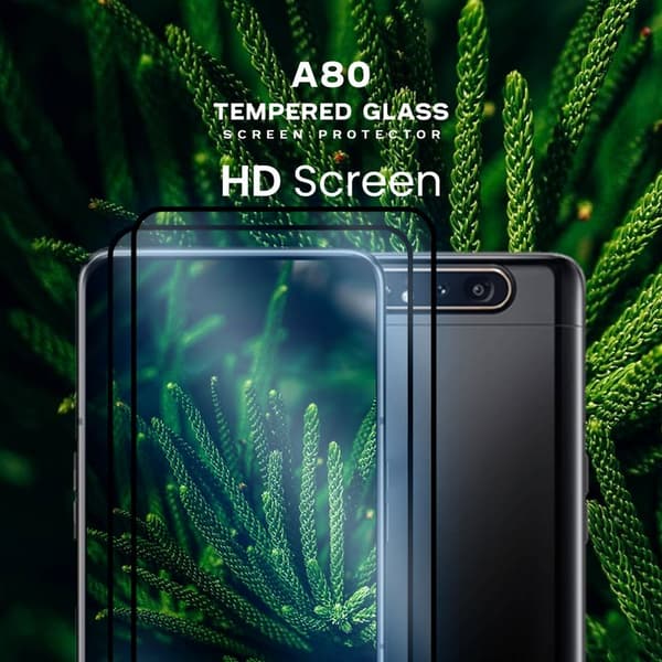 2-Pack Samsung Galaxy A80 - Härdat Glas 9H - Super Kvalitet 3D Skärmskydd
