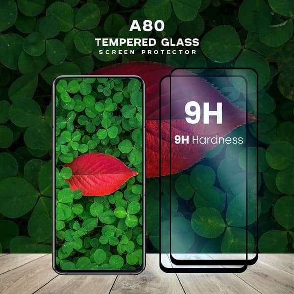 2-Pack Samsung Galaxy A80 - Härdat Glas 9H - Super Kvalitet 3D Skärmskydd