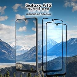 2-Pack Samsung Galaxy A12 - Härdat Glas 9H - Super Kvalitet 3D Skärmskydd