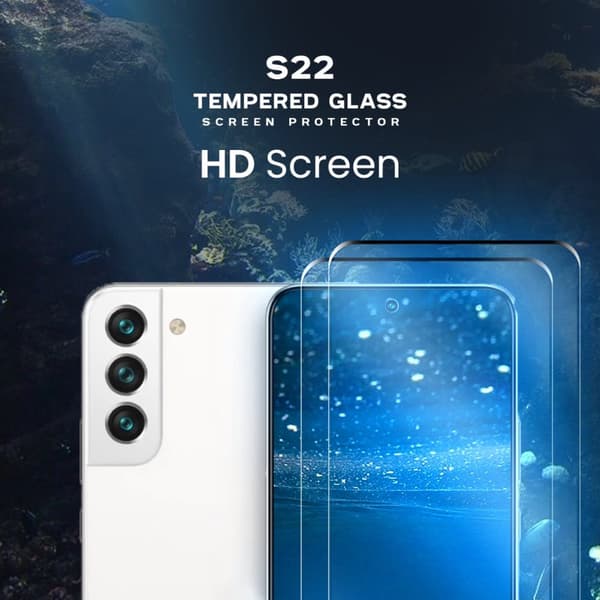 2-Pack Samsung Galaxy S22 - Härdat Glas 9H - Super Kvalitet 3D Skärmskydd