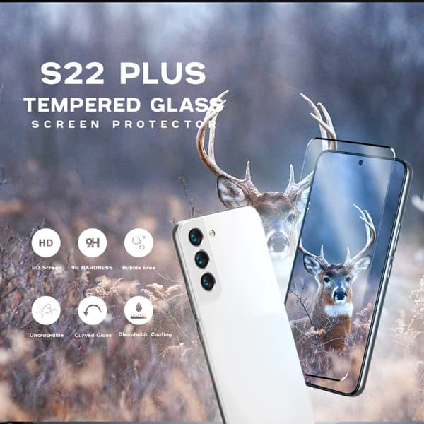 Samsung Galaxy S22 Plus - Härdat Glas 9H - Super Kvalitet 3D Skärmskydd