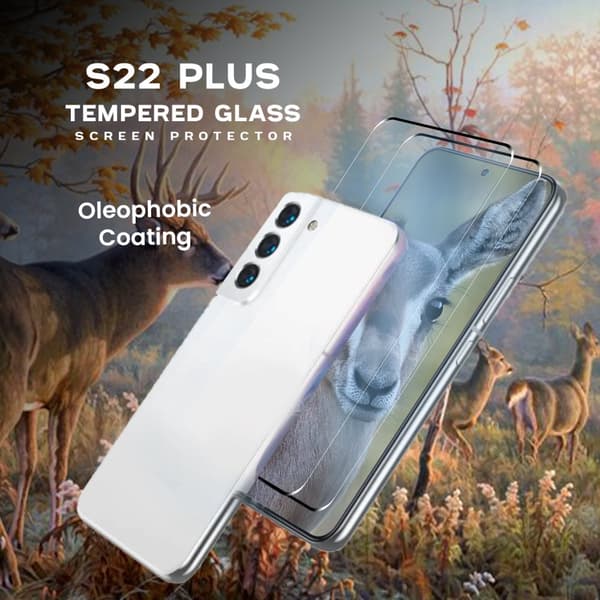2-Pack Samsung Galaxy S22 Plus - Härdat Glas 9H - Super Kvalitet 3D Skärmskydd