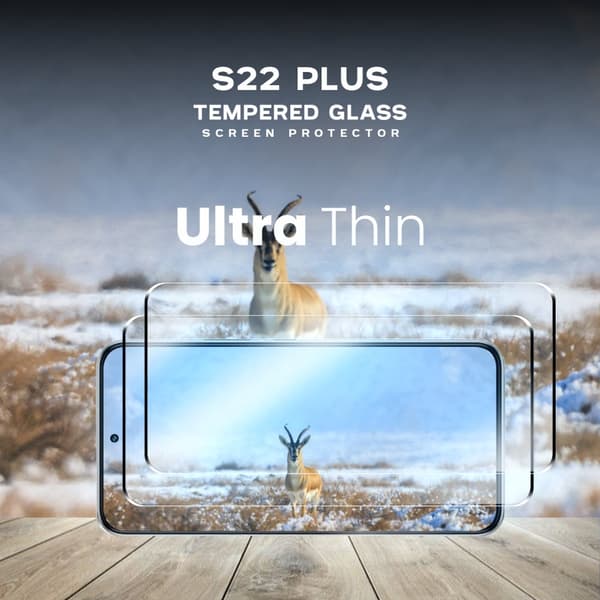 2-Pack Samsung Galaxy S22 Plus - Härdat Glas 9H - Super Kvalitet 3D Skärmskydd