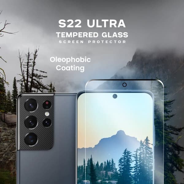 Samsung Galaxy S22 Ultra - Härdat Glas 9H - Super Kvalitet 3D Skärmskydd