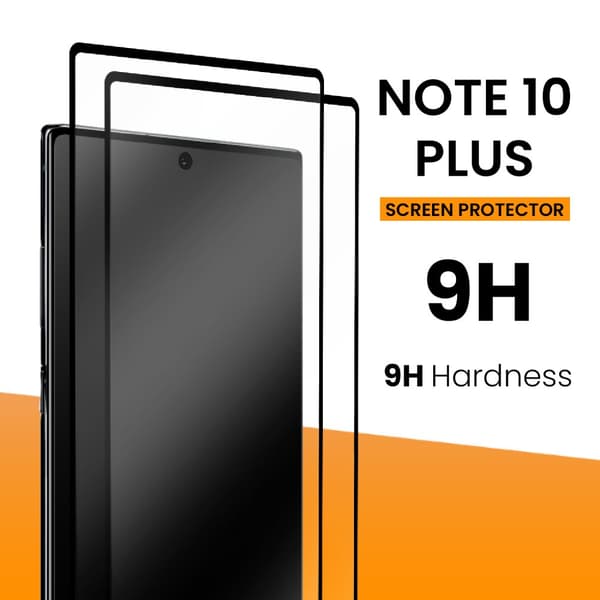 2-Pack Samsung Galaxy Note 10 Plus - Härdat glas 9H-Super kvalitet 3D Skärmskydd