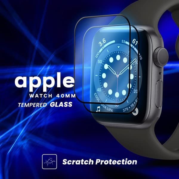 2-Pack Apple Watch 40mm - Härdat glas 9H - Super kvalitet 3D Skärmskydd