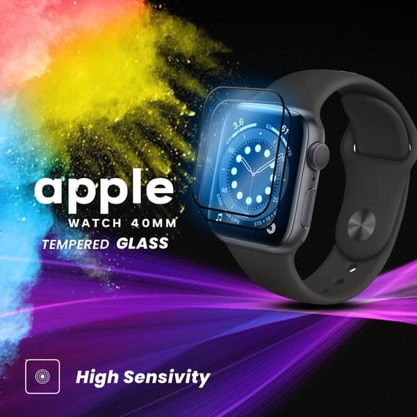 2-Pack Apple Watch 40mm - Härdat glas 9H - Super kvalitet 3D Skärmskydd