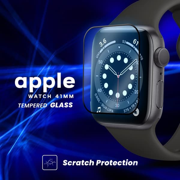 Apple Watch 41mm – Härdat glas 9H – Super kvalitet 3D Skärmskydd