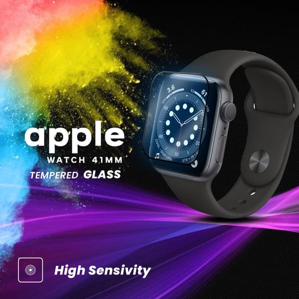 Apple Watch 41mm – Härdat glas 9H – Super kvalitet 3D Skärmskydd