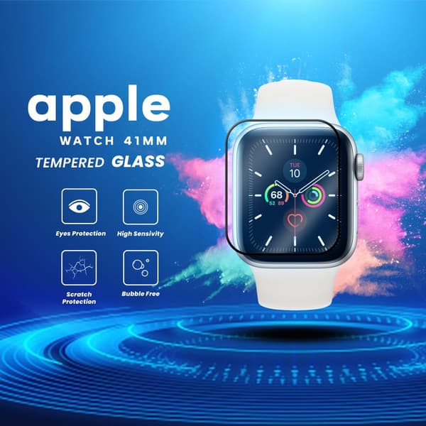 Apple Watch 41mm – Härdat glas 9H – Super kvalitet 3D Skärmskydd