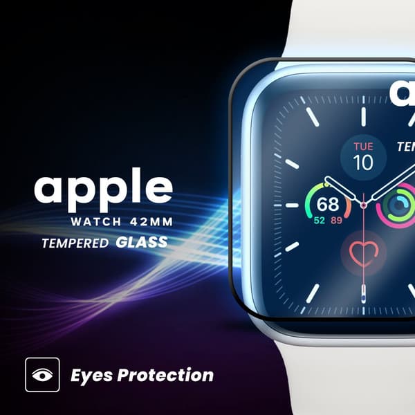 Apple Watch 42mm – Härdat glas 9H – Super kvalitet 3D Skärmskydd