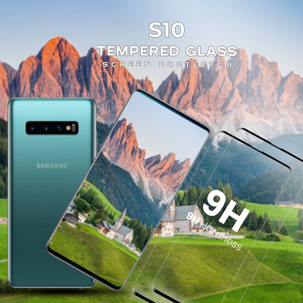 2-Pack Samsung Galaxy S10 - Härdat Glas 9H - Super Kvalitet 3D Skärmskydd
