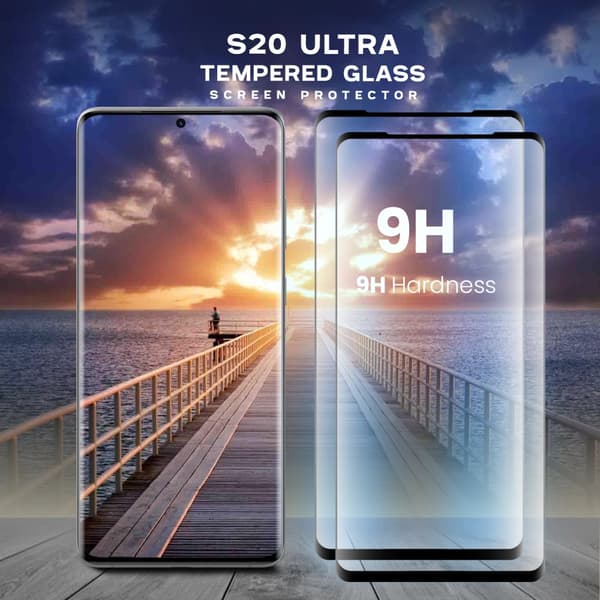 2-Pack Samsung Galaxy S20 ULTRA - Härdat glas 9H-Super kvalitet 3D Skärmskydd