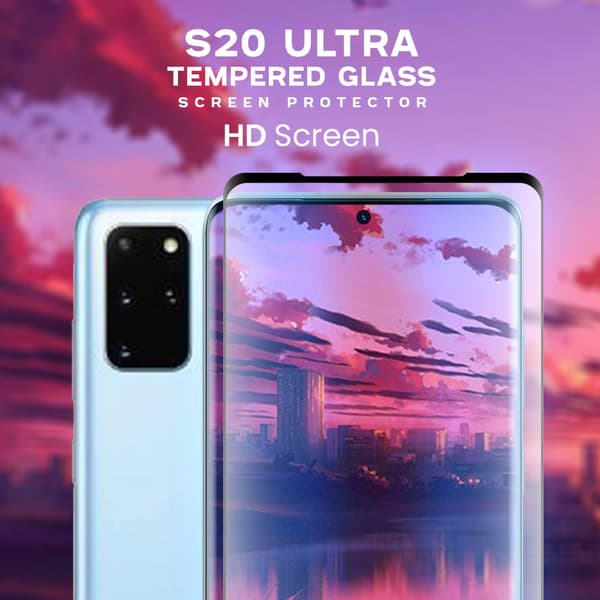 Samsung Galaxy S20 ULTRA - Härdat glas 9H - Super kvalitet 3D Skärmskydd