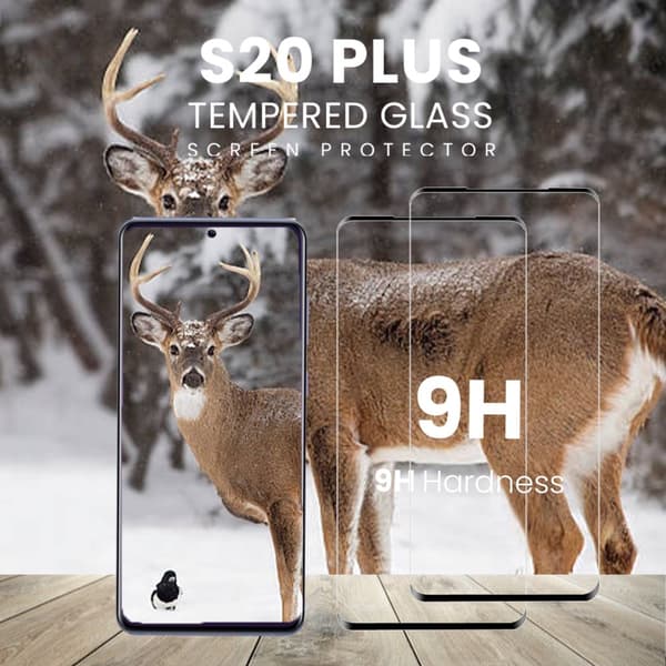 2-Pack Samsung Galaxy S20 PLUS - Härdat glas 9H-Super kvalitet 3D Skärmskydd