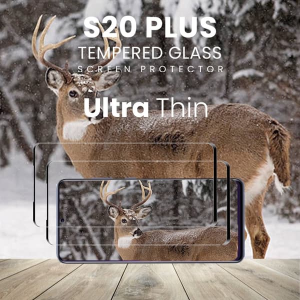 2-Pack Samsung Galaxy S20 PLUS - Härdat glas 9H-Super kvalitet 3D Skärmskydd