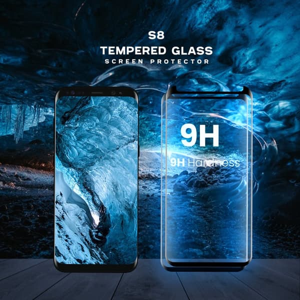 2-Pack Samsung Galaxy S8 - Härdat Glas 9H - Super Kvalitet 3D Skärmskydd