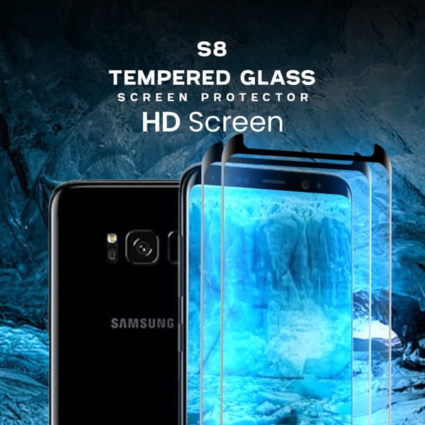 2-Pack Samsung Galaxy S8 - Härdat Glas 9H - Super Kvalitet 3D Skärmskydd